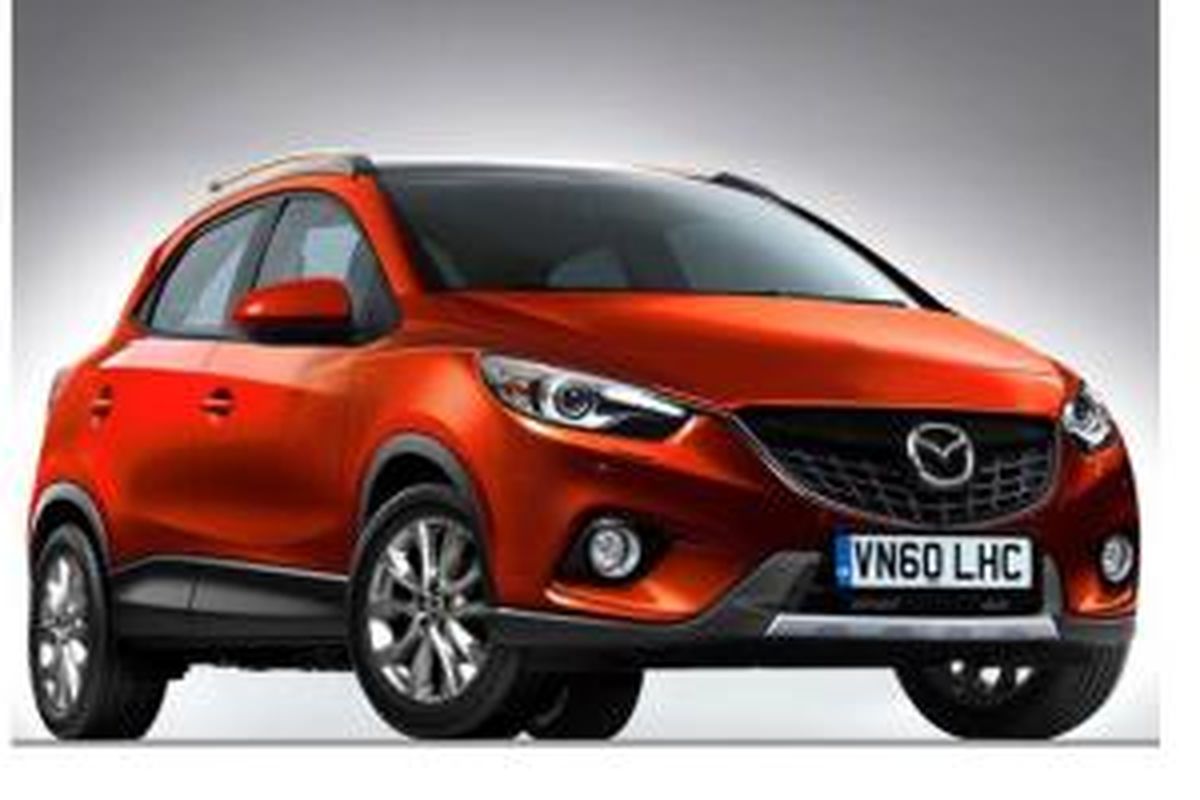 Mazda CX-3 hasil rekayasa komputer (rendering).