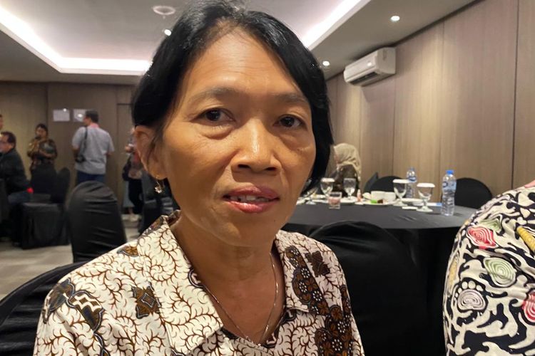 Tim Pendamping Keluarga (TPK) Kader KB Kelurahan Pringgokusuman, bernama Patricia Sri Maryanti, Jumat (8/3/2024). 