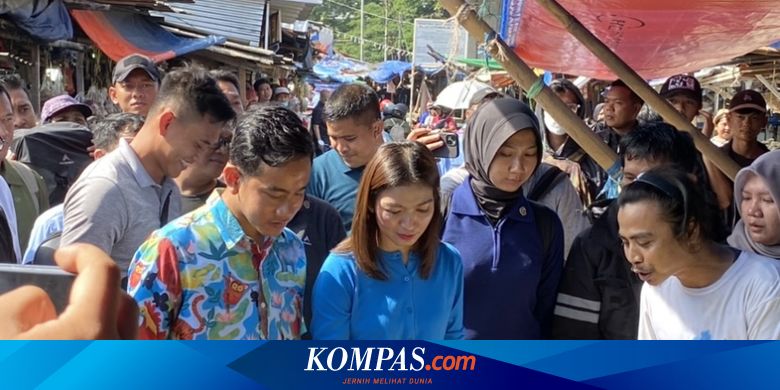 Blusukan ke Pasar Kemiri Depok, Gibran Borong Sayur-mayur dan Sempat Tawar Bawang Merah
