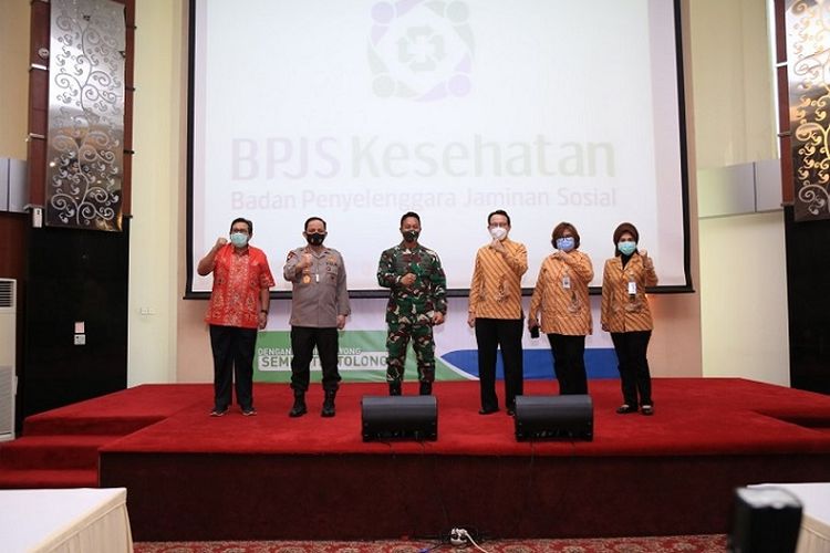 Audiensi BPJS Kesehatan dengan Tim Pelaksana Komite PCPEN, di Kantor Pusat BPJS Kesehatan, Selasa (29/9/2020).