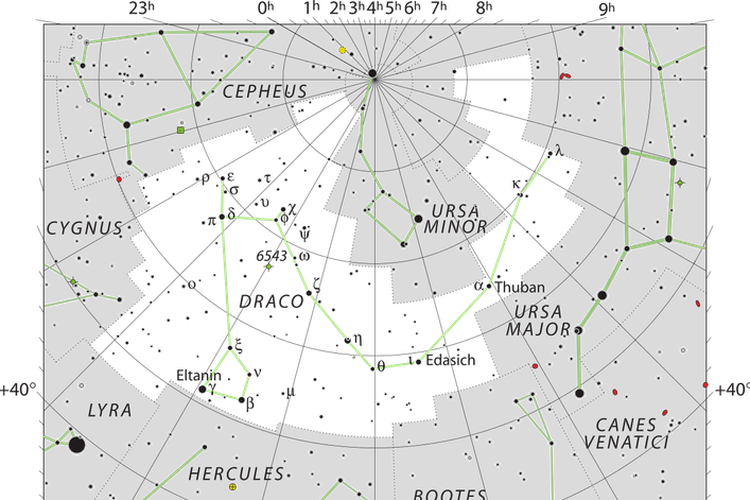 Peta untuk mengamati hujan meteor Draconid