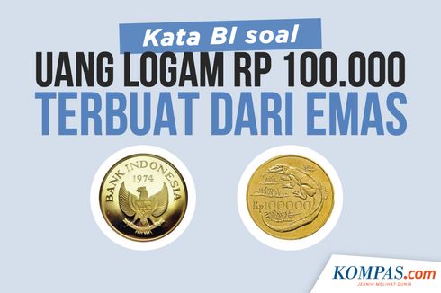 INFOGRAFIK: Uang Logam Rp 100.000 Terbuat dari Emas