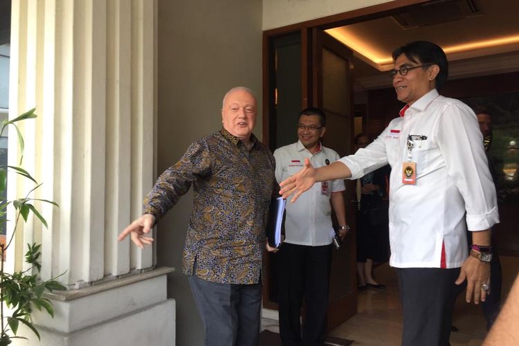 Duta Besar Australia untuk Indonesia Gary Quinlan menyambangi Kantor Kemenko Polhukam, Jakarta Pusat, Selasa (29/10/2019) sekitar pukul 13.00 WIB.