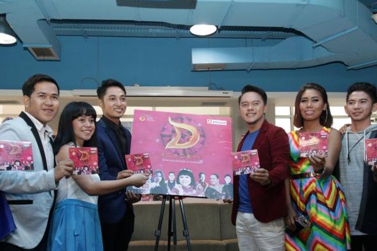 Penyanyi jebolan Dangdut Academy merilis VCD karaoke Hits Collection D'Academy di Jakarta, Kamis (6/10/2016).
