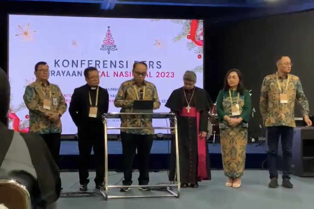 Ketua Umum Peringatan Acara Natal Nasional 2023, Budi Arie Setiadi di Gereja Grha Bethany, Rabu (27/12/2023).
