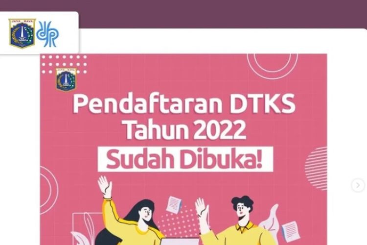 Pendaftaran DTKS 2022 dibuka