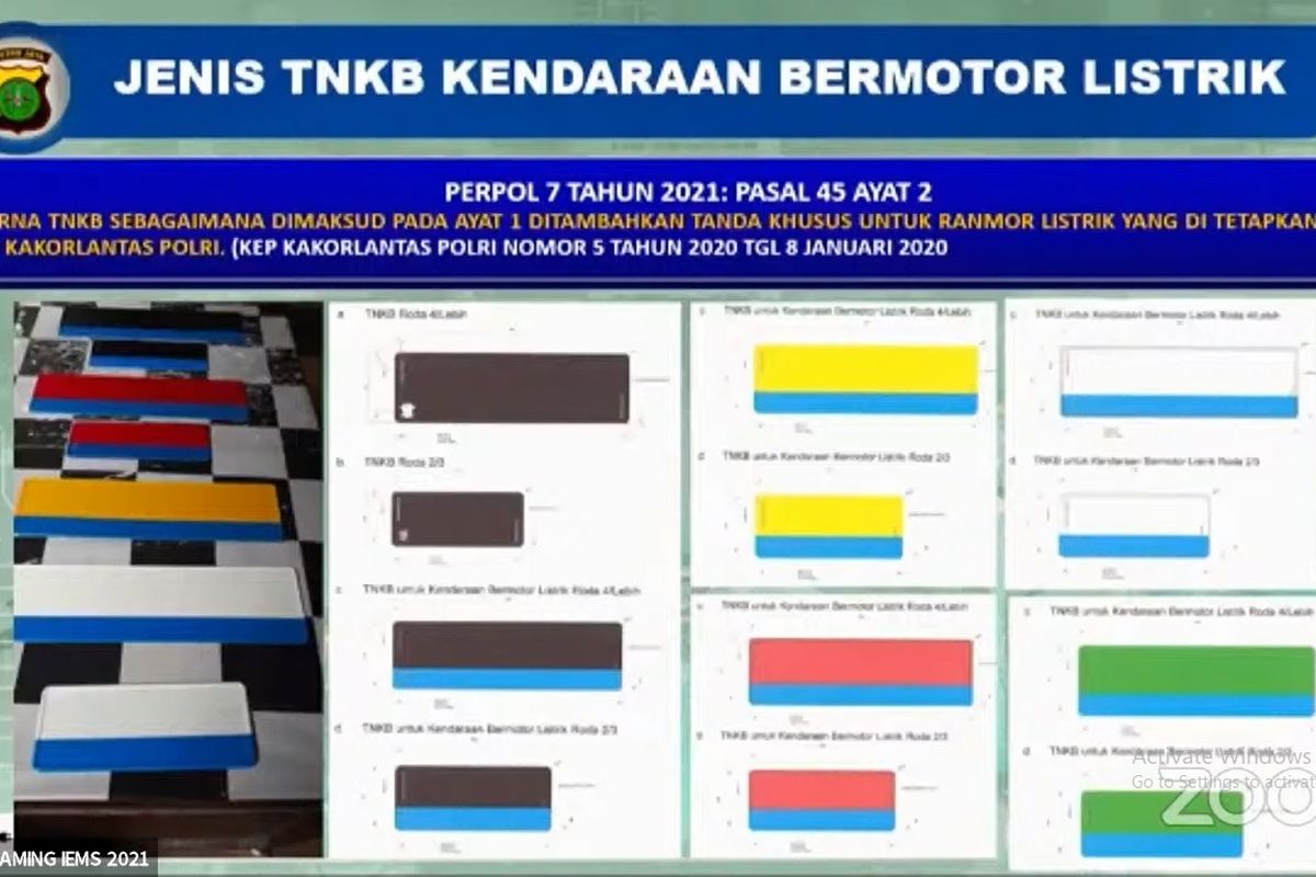 Pelat nomor kendaraan listrik