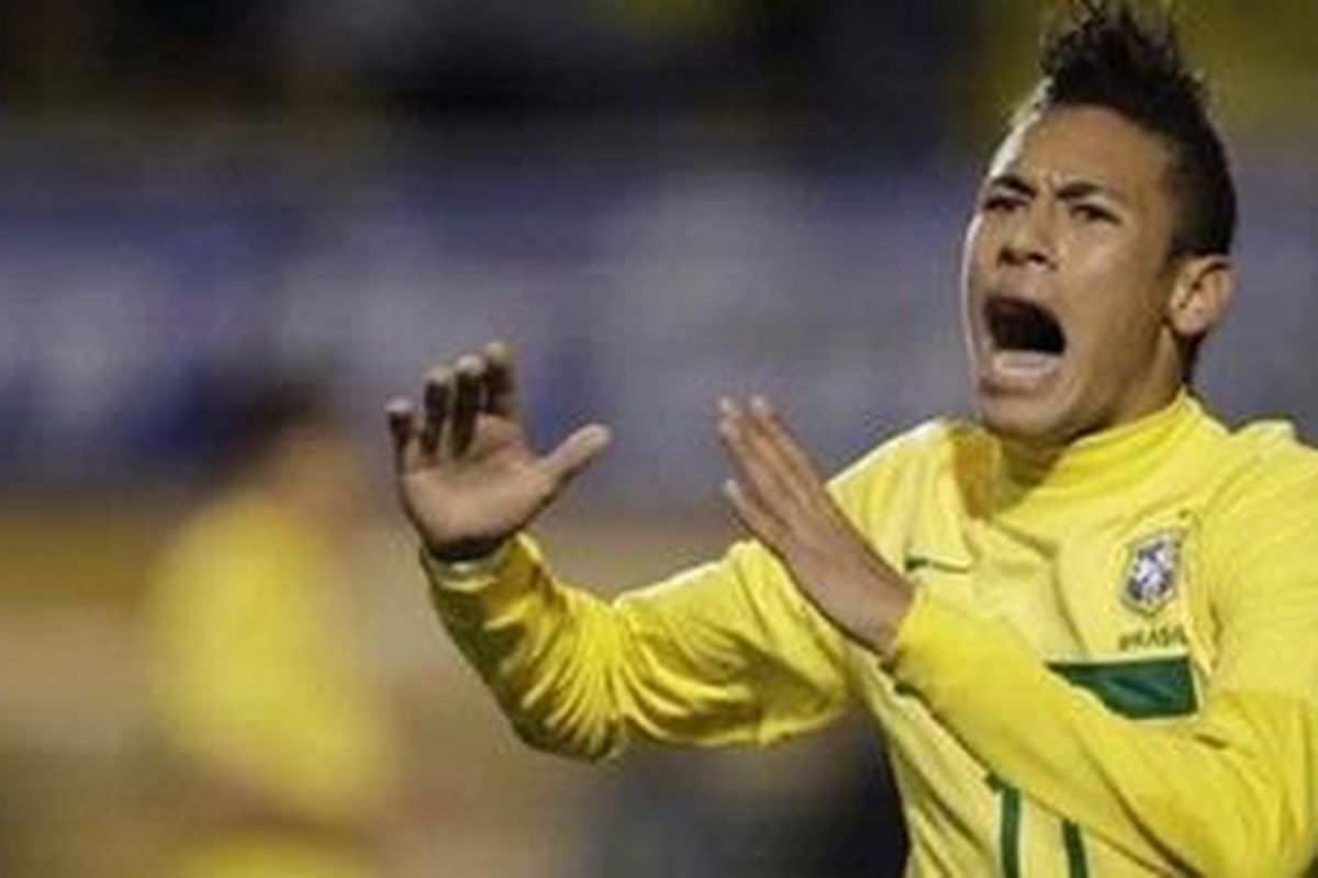Striker tim nasional Brasil, Neymar. 