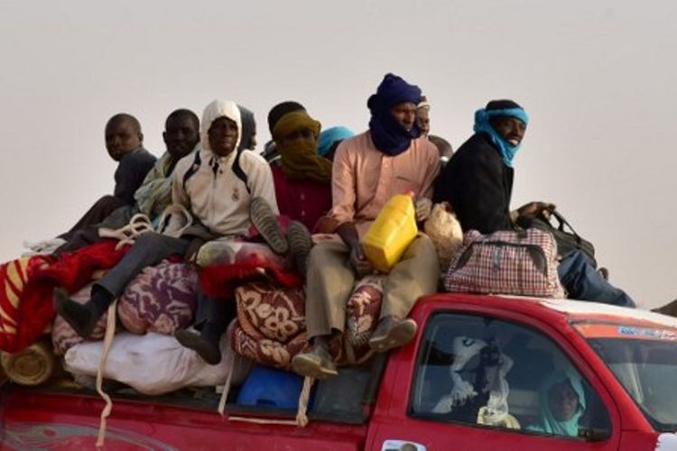 Pengungsi kembali ke Niger setelah melarikan diri dari Libya.