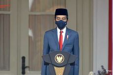 Jokowi-Ma'ruf Mengenakan Jas di Upacara Penurunan Bendera