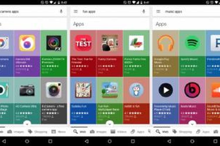 Google bikin layout khusus untuk hasil pencarian apps di layanan Search