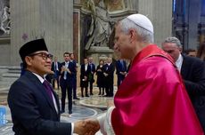 Muhaimin Jabat Tangan Paus Leo XIV pada Hari Pelantikannya
