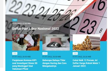 [POPULER TREN] Daftar Hari Libur Nasional 2022 | Unggahan Viral ...