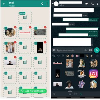 Cara membuat stiker animasi WhatsApp dari Sticker Maker.