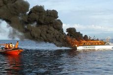 Kapal Cepat dari Ternate Tujuan Sofifi Terbakar