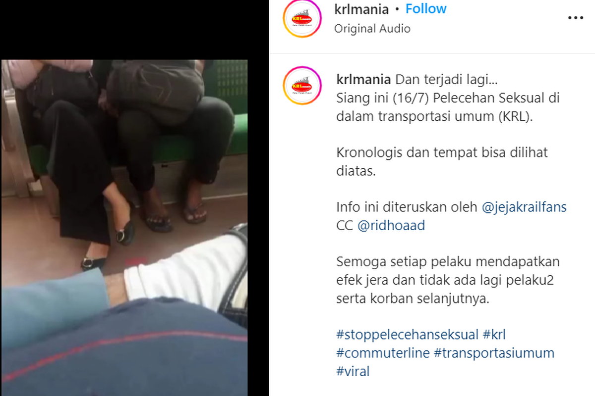 Viral dugaan pelecehan di KRL