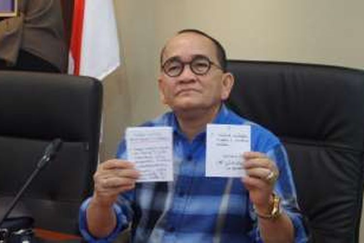 Politisi Partai Demokrat Ruhut Sitompul di Kompleks Parlemen, Senayan, Jakarta, Senin (22/8/2016)