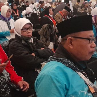 Ratusan jemaah siap berangkat dari embarkasi berbasis hotel di Hotel Novotel - Yogyakarta International Airport (YIA), Kabupaten Kulon Progo, Daerah Istimewa Yogyakarta.