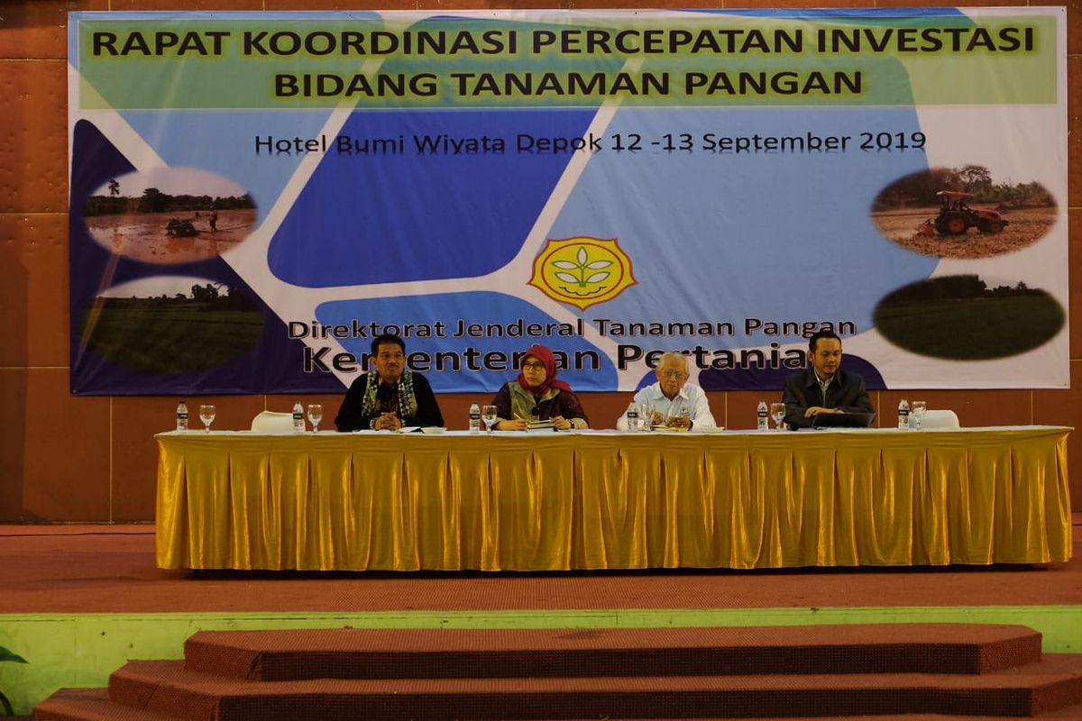 Rapat Koordinasi percepatan investasi bidang tanaman pangan, Depok, 12-13 September 2019, Direktorat Jenderal Tanaman Pangan, Kementerian Pertanian.