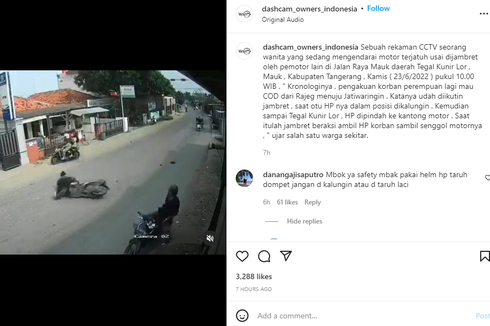 Belajar dari Insiden Penjambretan, Jangan Asal Taruh Barang di Motor