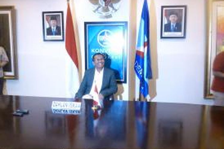 Dahlan Iskan sesaat sebelum memulai Pra-Konvensi calon presiden Partai Demokrat, di Wisma Kodel Jakarta, Kamis (29/8/2013).