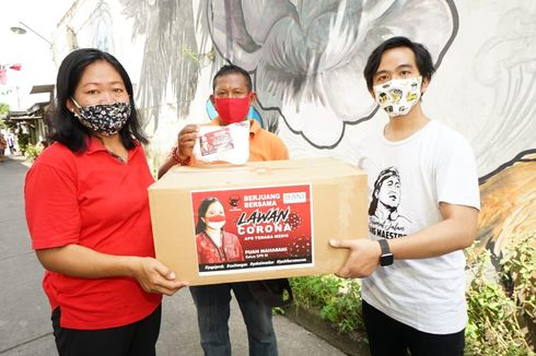Gibran Salurkan Bantuan 8.000 Masker dari Puan Maharani