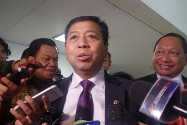 Ketua DPR RI Setya Novanto di Kompleks Parlemen, Senayan, Jakarta, Kamis (1/11/2016)