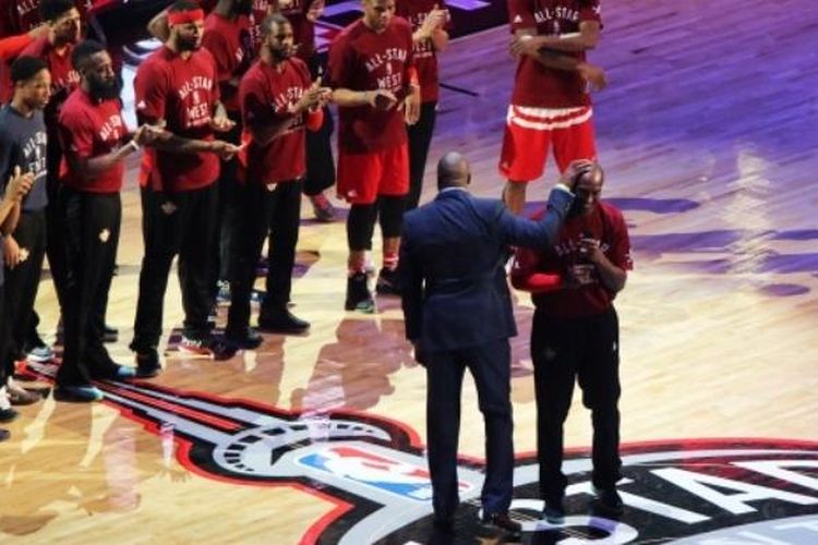 Kobe Bryant, Magic Johsnon dan para bintang NBA di  ajang NBA All-Star Game 2016.