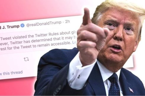 Kicauan Donald Trump Soal Kekerasan di Minneapolis Disembunyikan Twitter