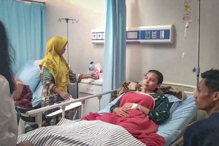 Nurhayati (27) korban gempa bumi Cianjur tengah dirawat di di RSUD Cibabat, Rabu (23/11/2022).