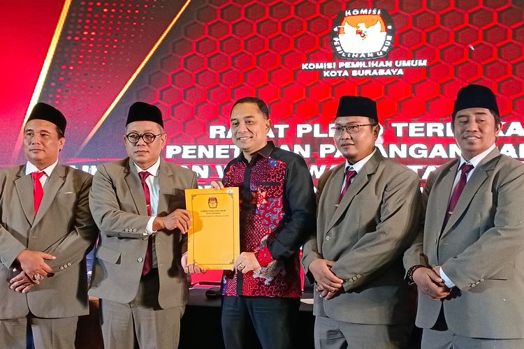 Eri Cahyadi-Armuji Ditetapkan sebagai Wali Kota-Wakil Wali Kota Surabaya Terpilih