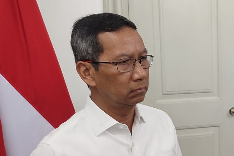 Penjabat (Pj) Gubernur DKI Jakarta Heru Budi Hartono di Balai Kota DKI Jakarta pada Jumat (29/9/2023).