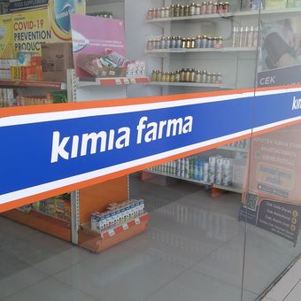 Ilustrasi logo Kimia Farma. 