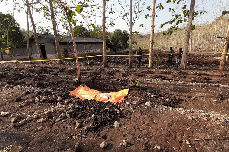 Lokasi Penemuan Kerangka Manusia di Hutan Jati, Desa Banyusoco, Kecamatan Playen, Gunungkidul