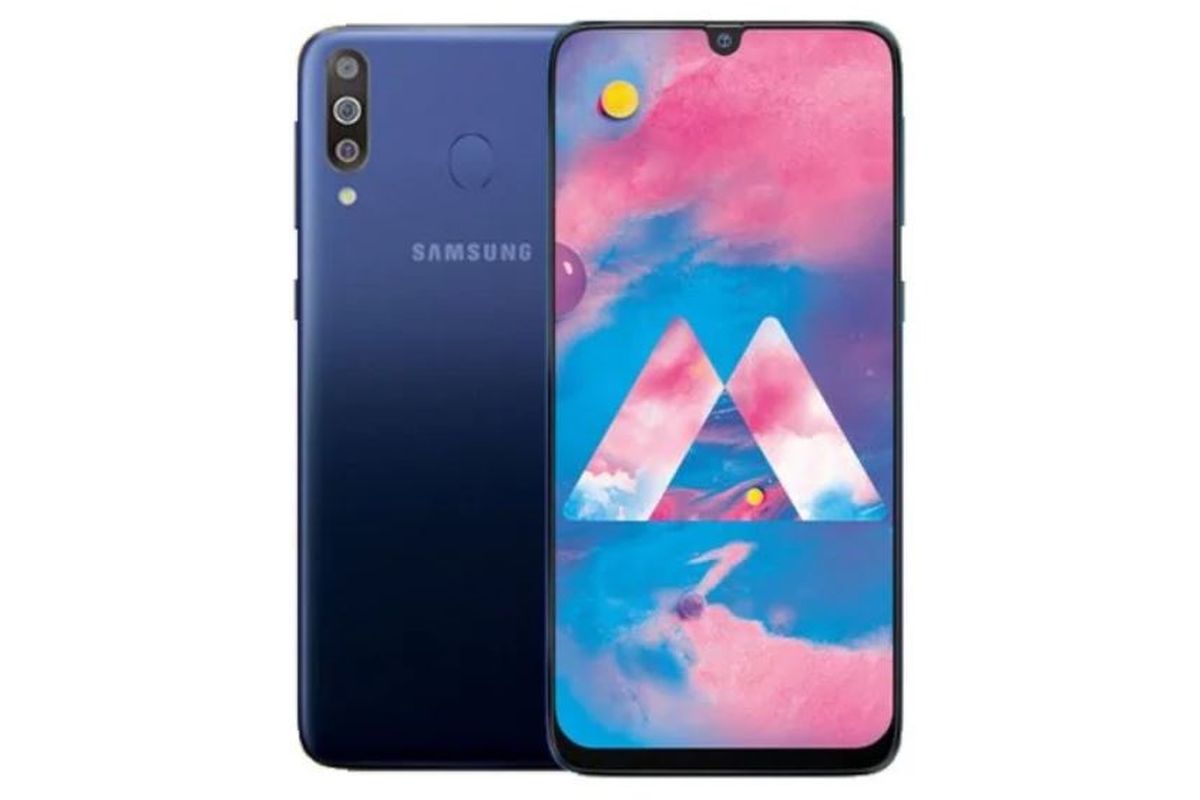  Ilustrasi bagian depan dan belakang Galaxy M30