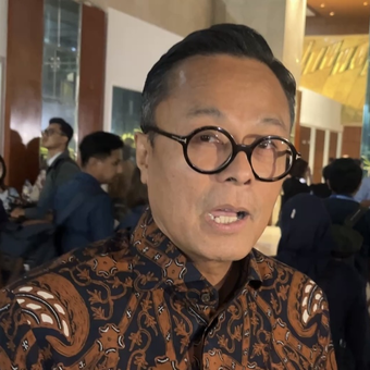 Kepala Badan Pengaturan (BP) BUMN Dony Oskaria, saat ditemui di Kompleks Parlemen, Senayan, Jakarta, Rabu (8/4/2026).
