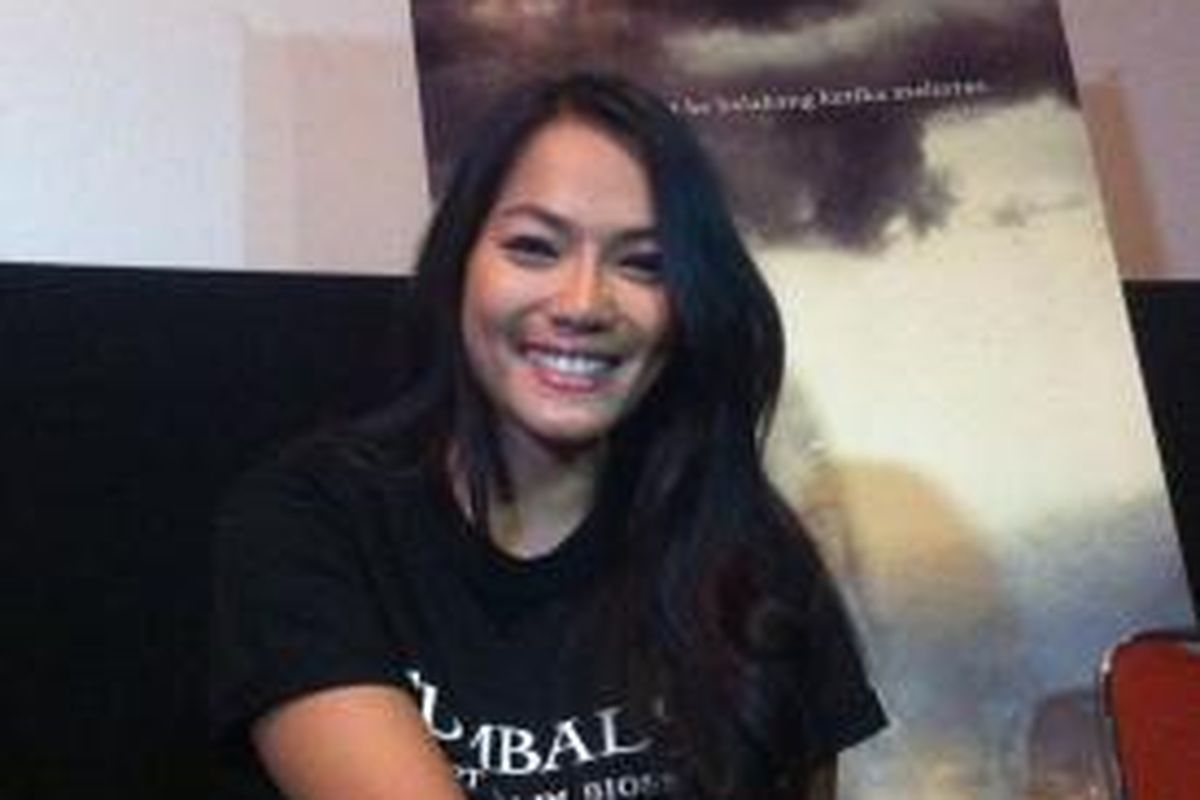 Jenny Cortez datang ke press screening film horor baru Tumbal 97, di Planet Hollywood Jakarta, Selasa (2/9/2014).