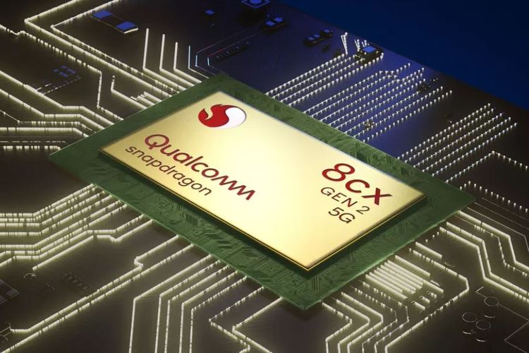 Ilustrasi chipset Qualcomm Snapdragon 8cx Gen 2 5G.