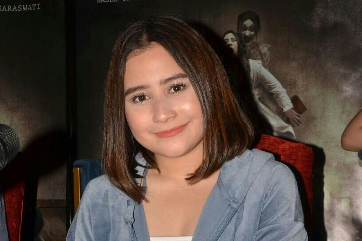 Prilly Latuconsina saat ditemui pada jumpa pers peluncuran poster dan trailer Danur 2: Maddah, di MD Place, Setia Budi, Jakarta Selatan, Selasa (6/2/2018).