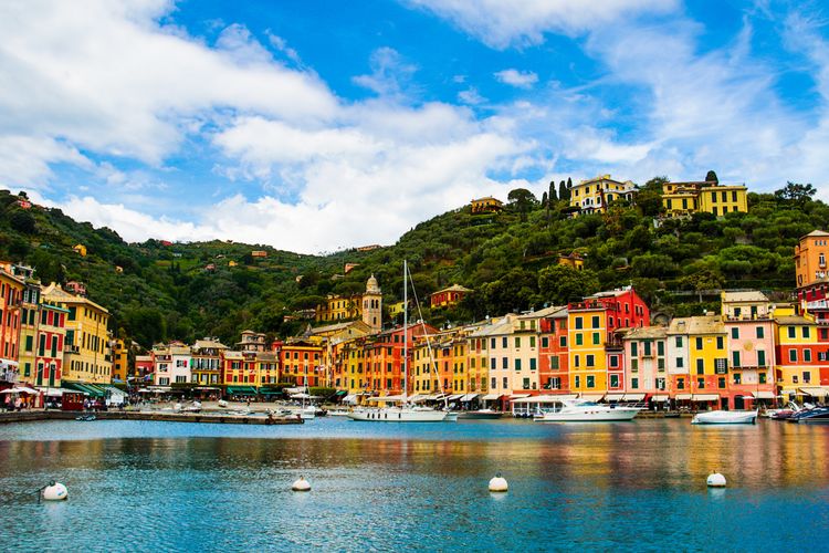 Ilustrasi Portofino, Italia.