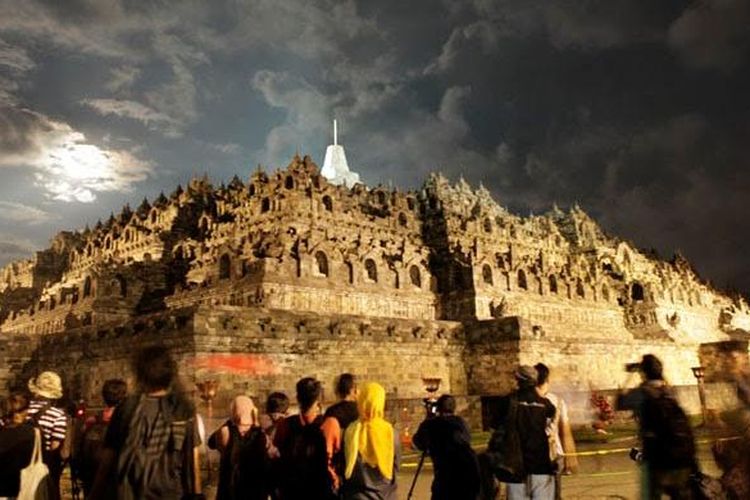 Candi Borobudur di Magelang, Jawa Tengah.