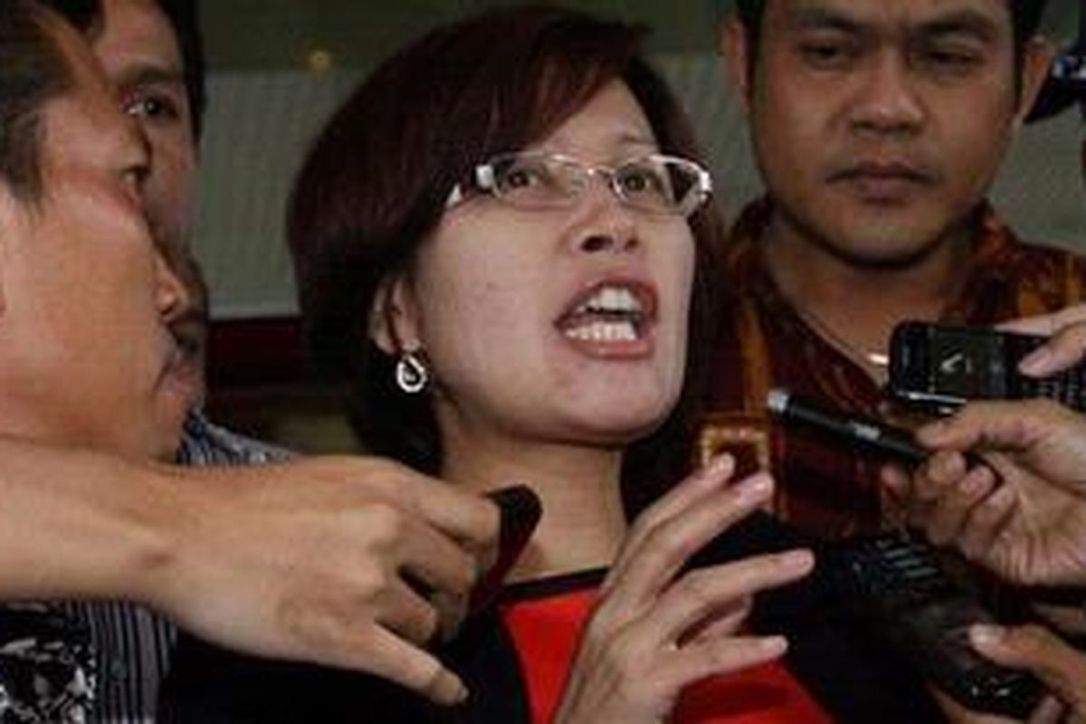 Terdakwa kasus dugaan suap proyek pembangunan wisma atlet, Mindo Rosaline Manullang