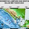 Selama Mei 2024 Terjadi 43 Gempa di Lampung, Terbesar di Pesisir Barat