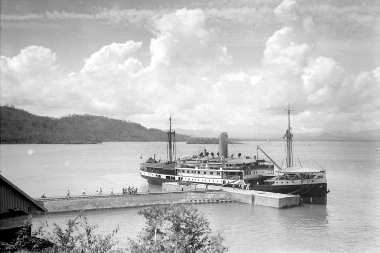 Pelabuhan Merak di Banten tahun 1932                               