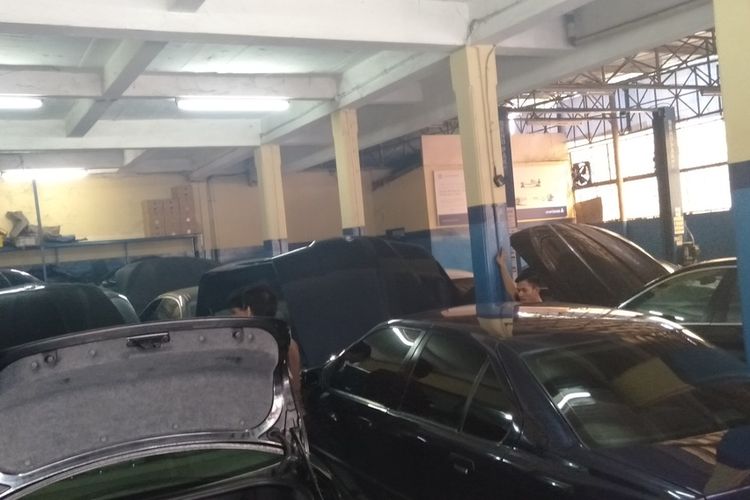 bengkel Anugrah Motor BMW di Jakarta Selatan, Jumat (17/1/2020)