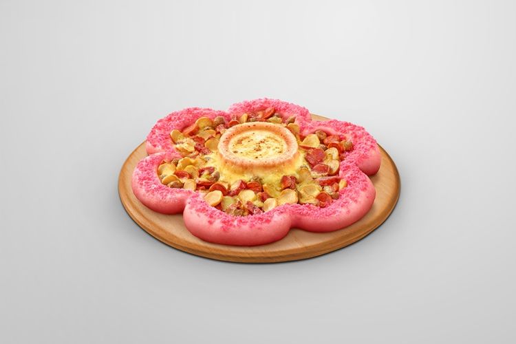 Pizza Hut Molly's Pink Blossom hasil kolaborasi Pizza Hut Indonesia dengan Pop Mart.