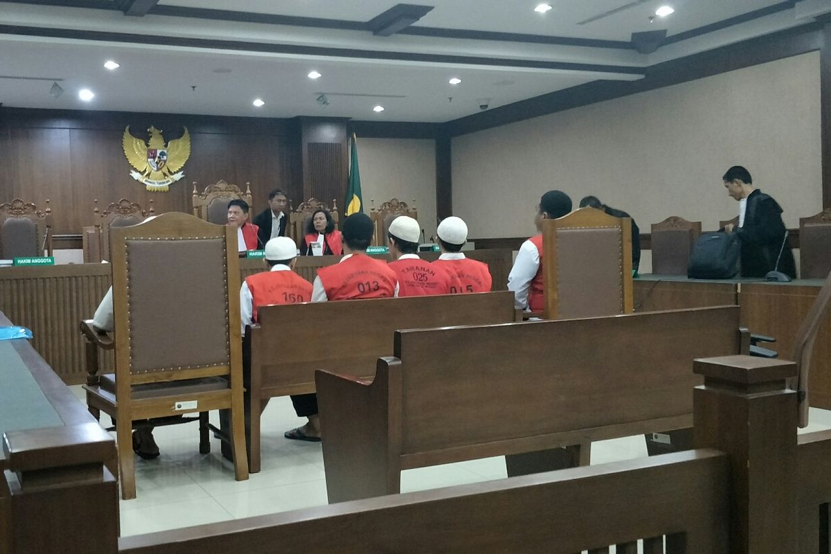 Kondisi ruang sidang di Pengadilan Negeri Jakarta Pusat, Rabu (14/8/2019).