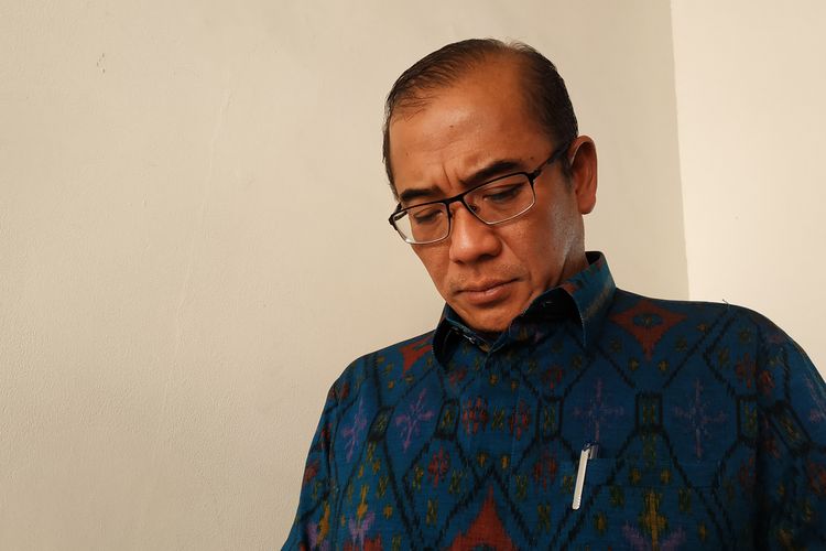 Ketua Komisi Pemilihan Umum (KPU) Hasyim Asy'ari di kantor Bawaslu RI, Kamis (25/8/2022).