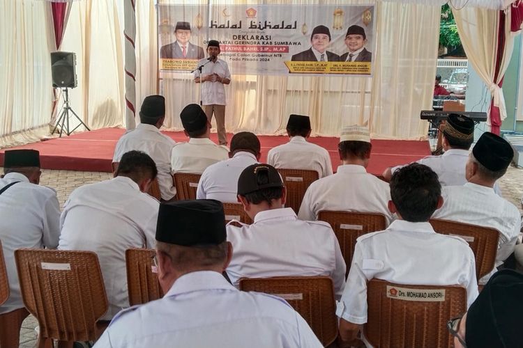 Deklarasi Pengurus Partai Gerindra Kabupaten Sumbawa yang mengusung Lalu Pathul Bahri sebagai Cagub NTB pada Pilkada 2024.
