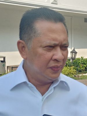 Ketua DPR Bambang Soesatyo di Komplek Istana Kepresidenan, Jakarta, Jumat (4/5/2018).